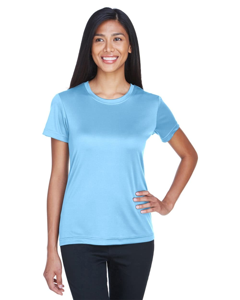 UltraClub Women's Cool & Dry Sport Performance Interlock T-shirt - Image 1
