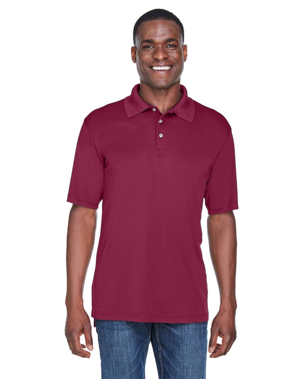 UltraClub Men's Cool & Dry Sport Performance Interlock Polo - Image 1