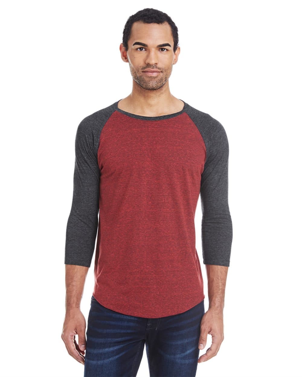 Threadfast Apparel Unisex Triblend Three-Quarter Sleeve Raglan T-Shirt - Image 1