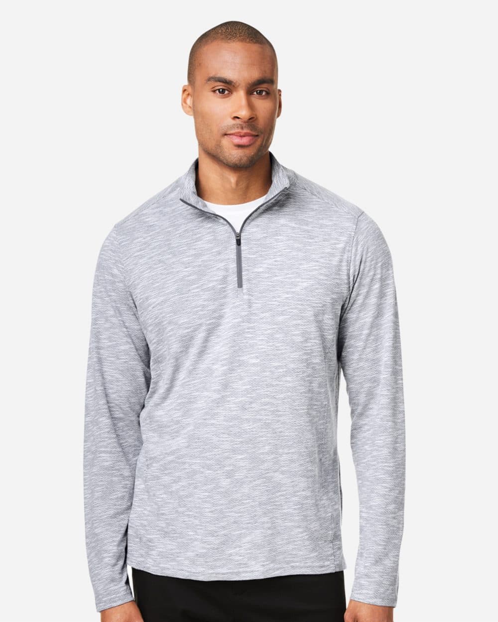 North End Men's Eclipse Jacquard Quarter-Zip Pullover - Image 1