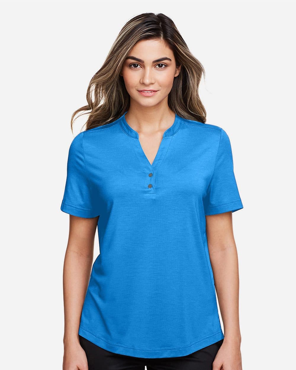 North End Women's JAQ Snap-Up Stretch Performance Polo - Image 1