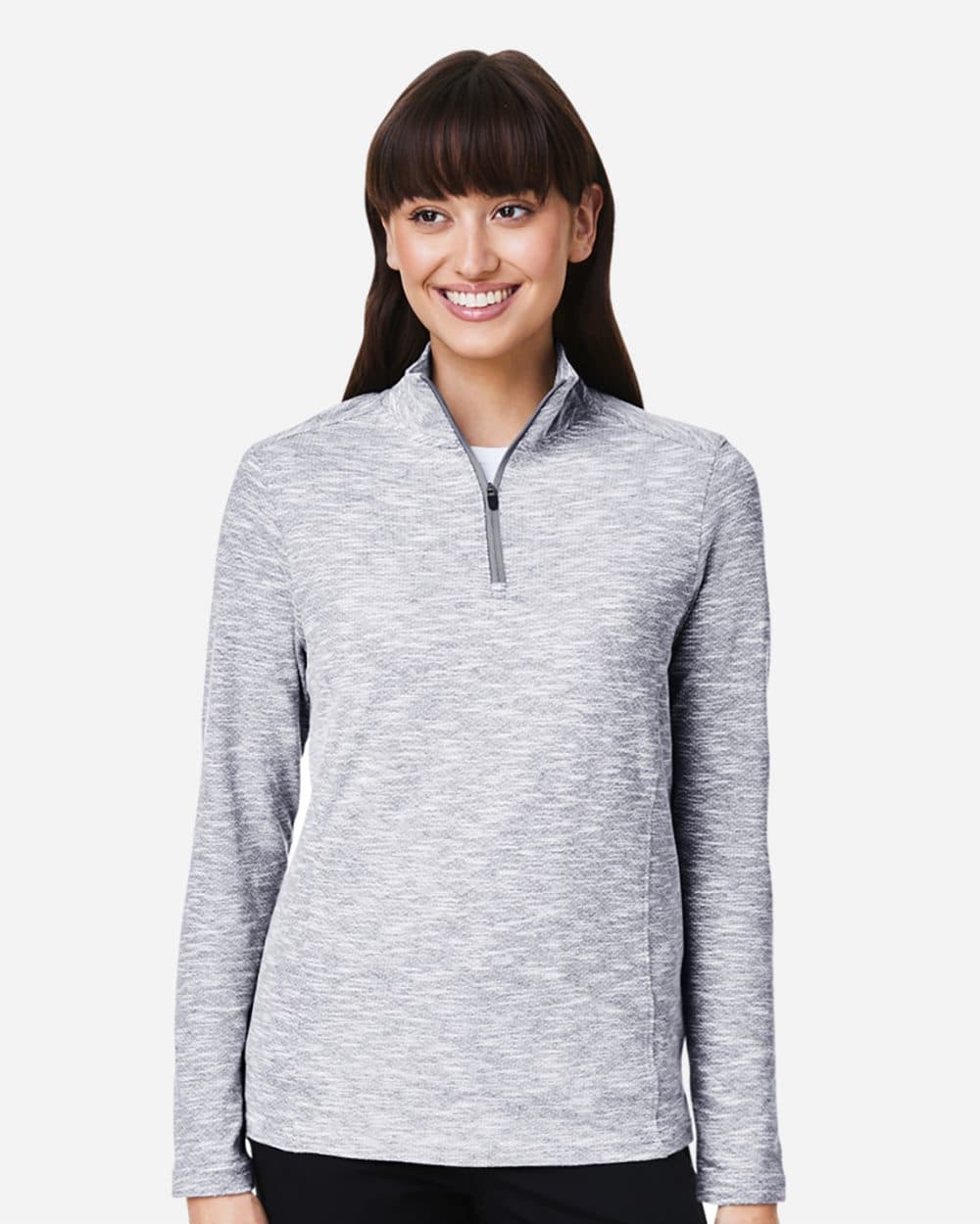 North End Women's Eclipse Jacquard Quarter-Zip Pullover - Image 1