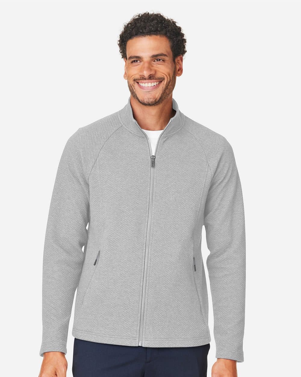 North End Men's Spirit Textured Full-Zip - Image 1