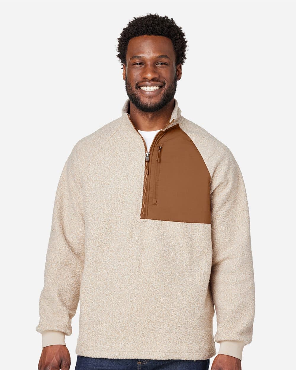 North End Men's Aura Sweater Fleece Quarter-Zip Pullover - Image 1