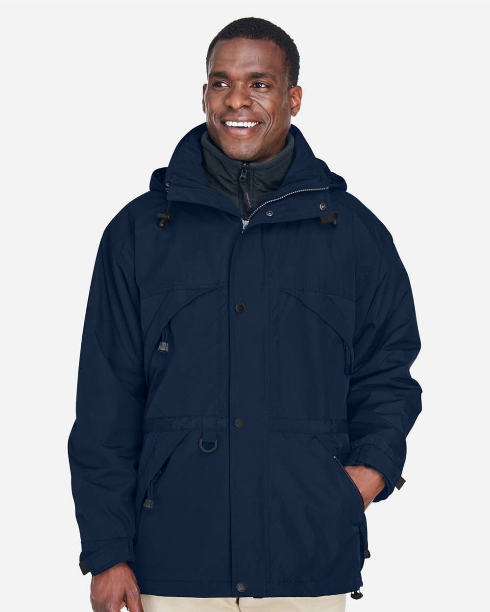 North End Men's 3-in-1 Parka with Dobby Trim - Image 1