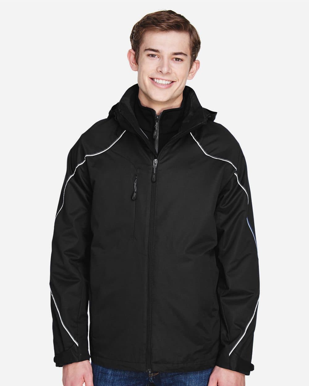 North End Men's Angle 3-In-1 Jacket with Bonded Fleece Liner - Image 1