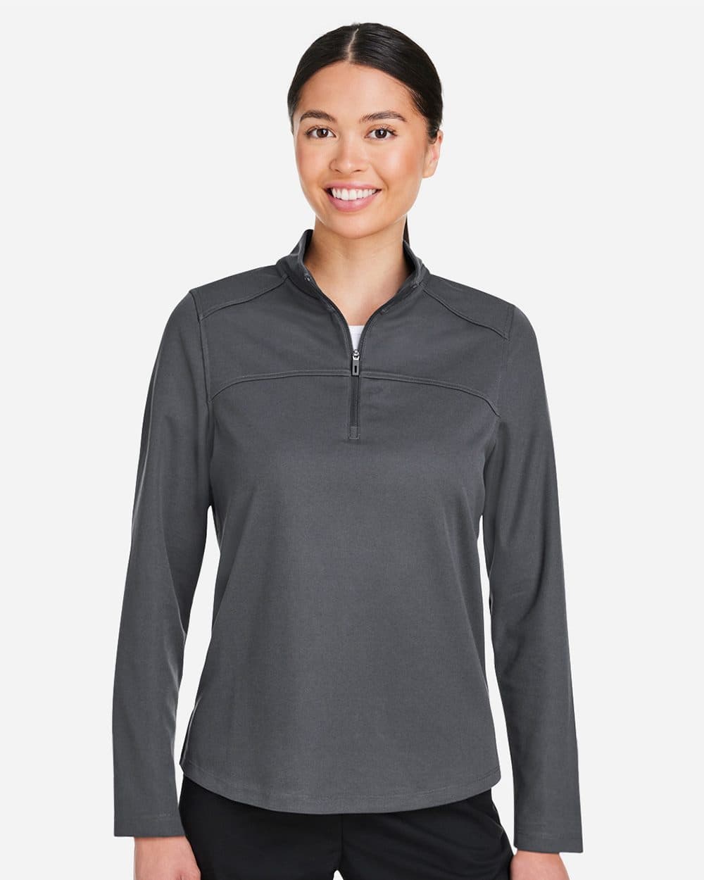 North End Women's Express Tech Performance Pique Quarter-Zip Pullover - Image 1