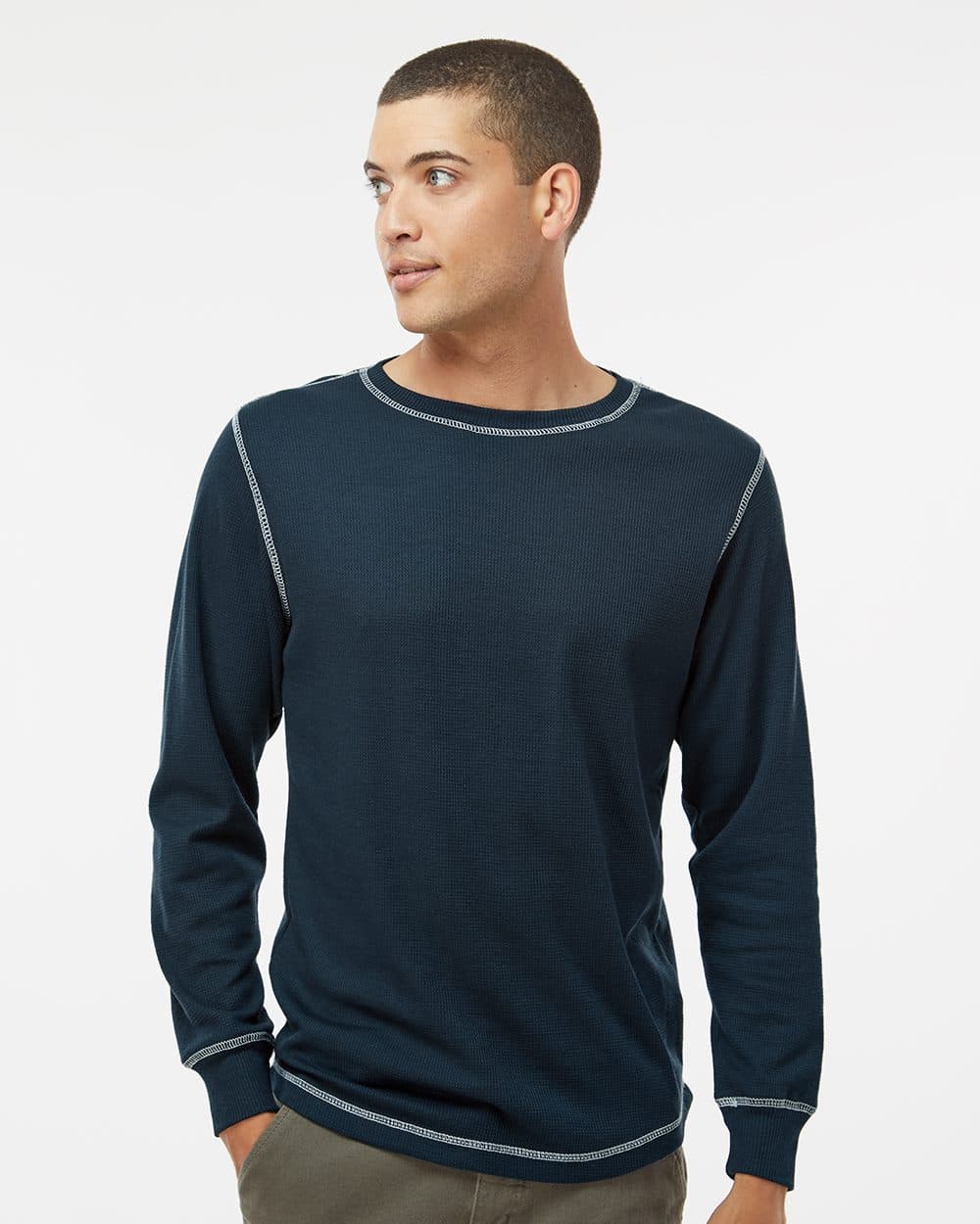 J. America Men's Vintage Thermal Long Sleeve T-Shirt - Image 1