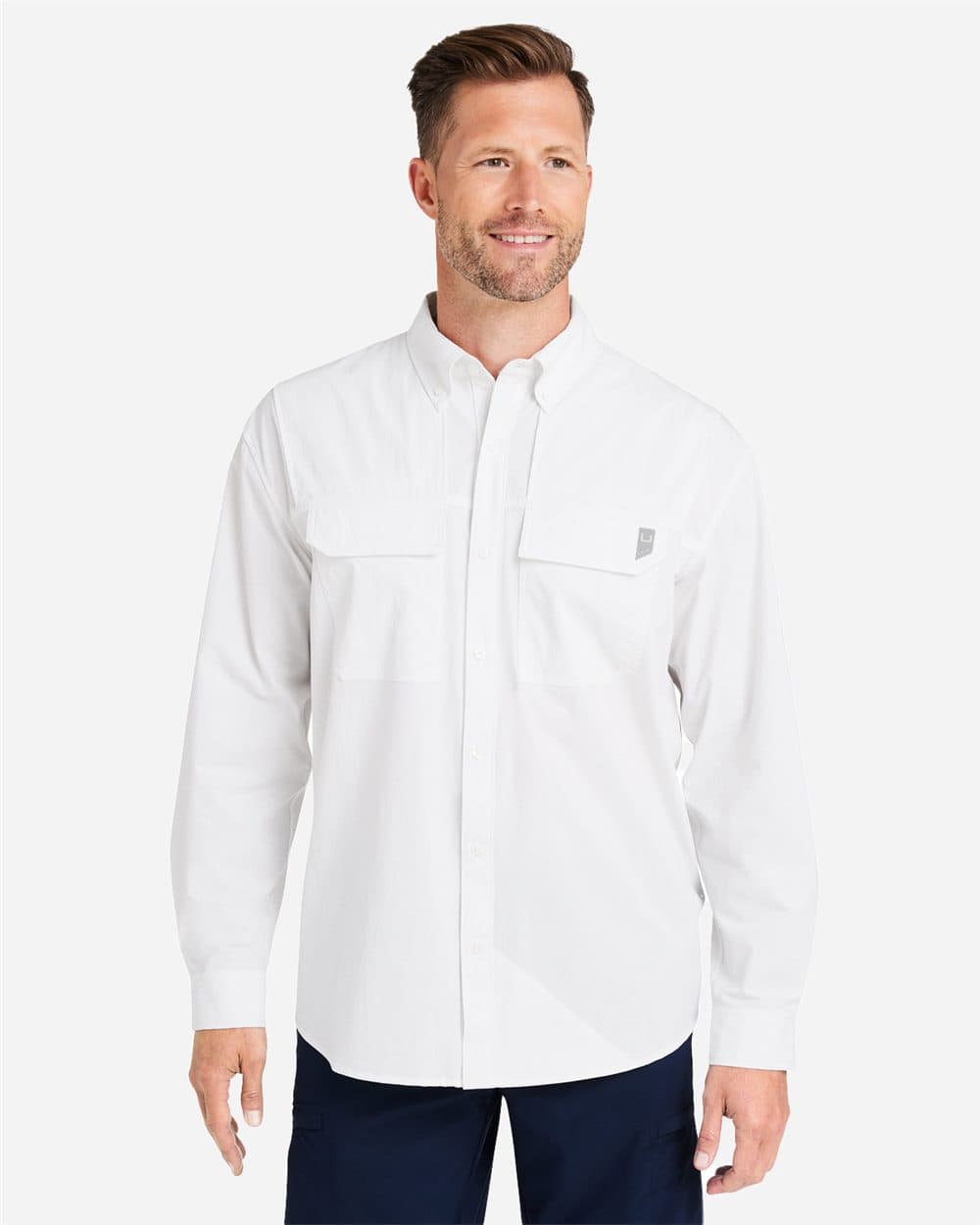 HUK Men's Creekbed Pocket Fishing Shirt - Image 1
