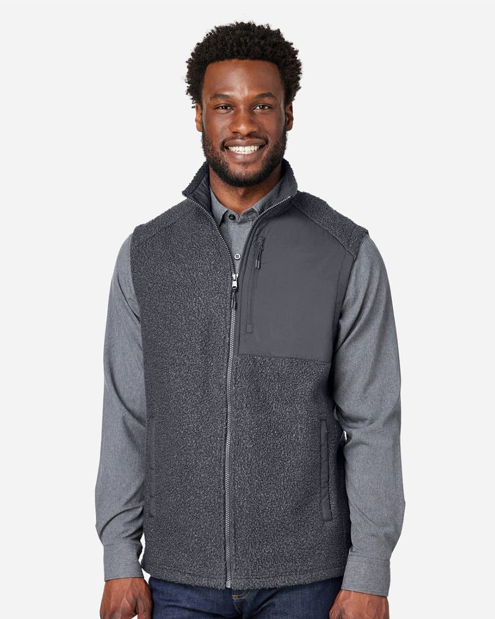 North End Men's Aura Sweater Fleece Vest - Image 1