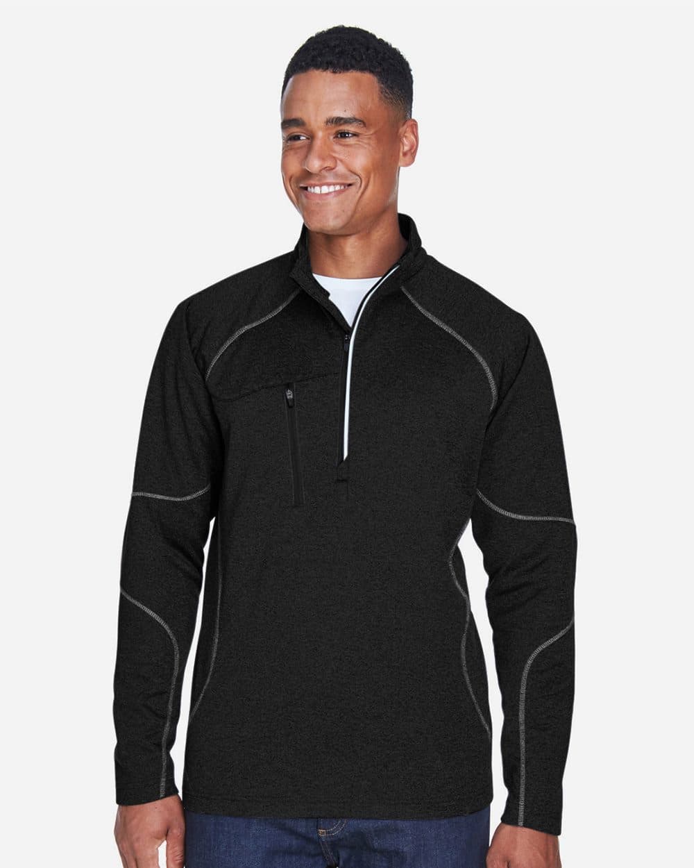 North End Men's Catalyst Performance Fleece Quarter-Zip Pullover - Image 1