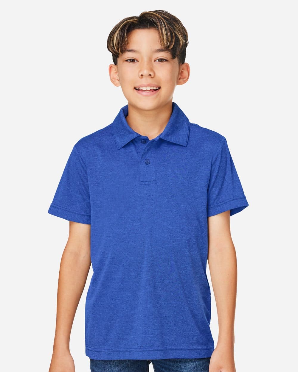 Team 365 Youth Zone Sonic Heather Performance Polo - Image 1