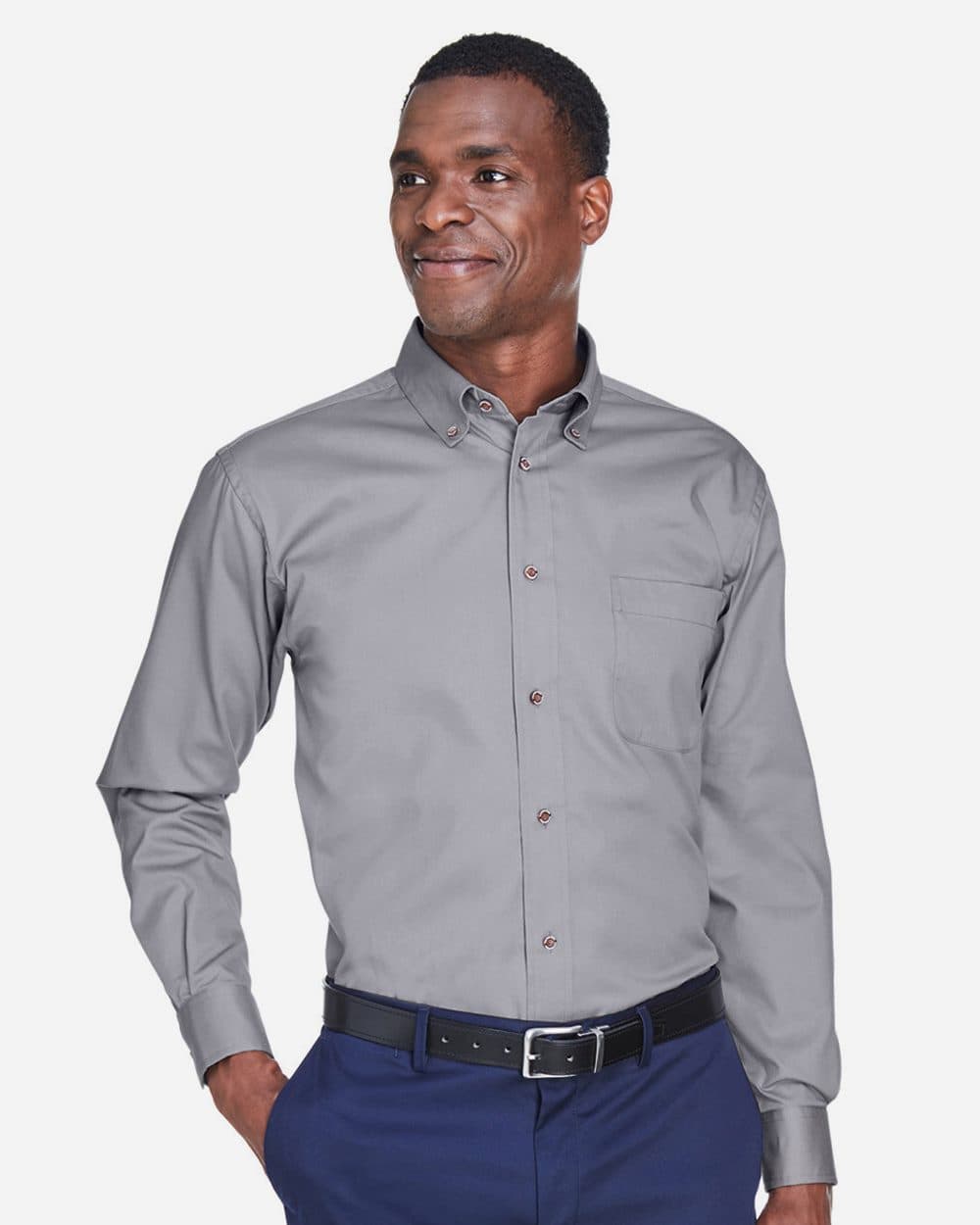 Harriton Men's Tall Easy Blend™ Twill Dress Shirt - Image 1