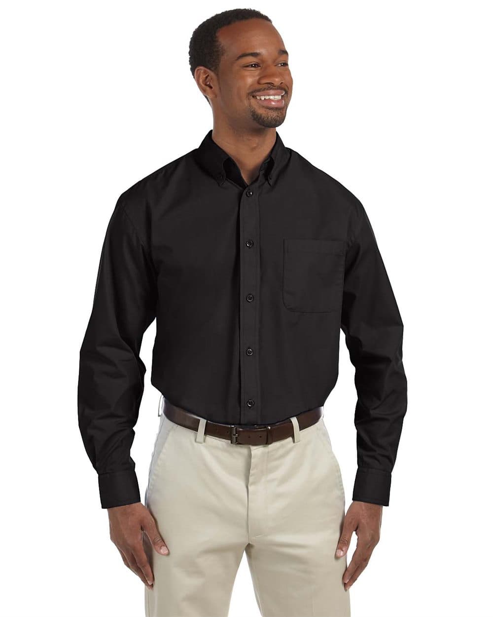 Harriton Men's Essential Poplin - Image 1