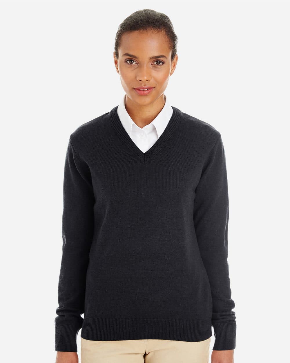 Harriton Women's Pilbloc V-Neck Sweater - Image 1