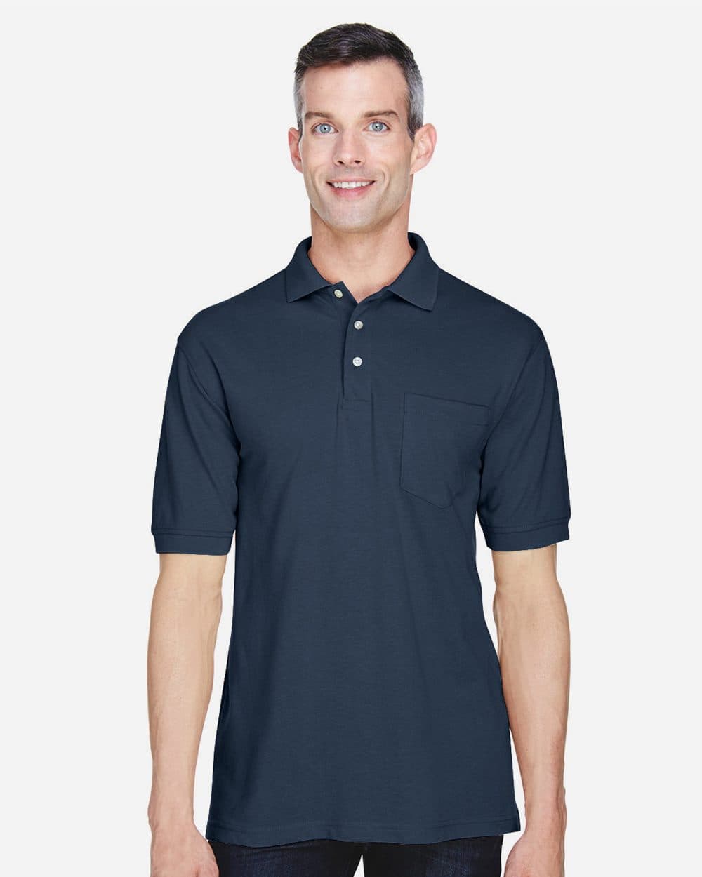 Harriton Men's Easy Blend™ Polo with Pocket - Image 1