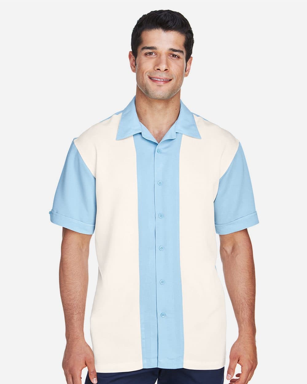Harriton Men's Two-Tone Camp Shirt - Image 1