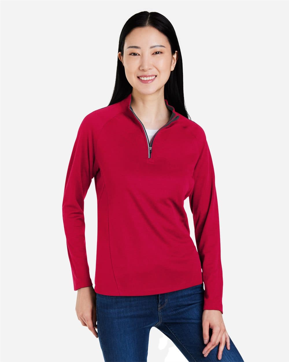 CORE365 Women's Origin Performance Pique Quarter-Zip Pullover - Image 1