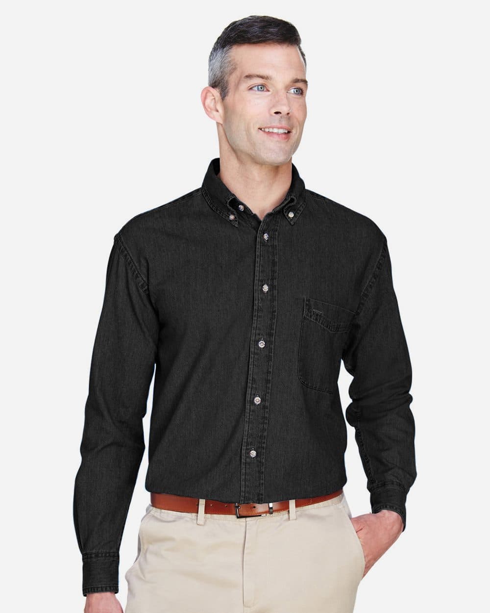 Harriton Men's Tall Denim Shirt - Image 1