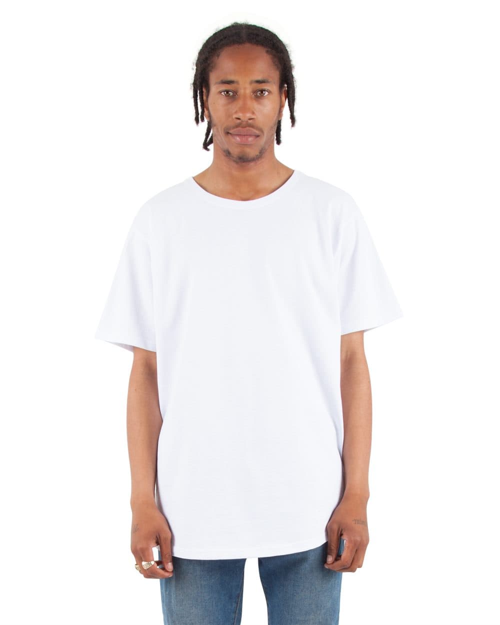 Shaka Wear Unisex Curved Hem Long Tee - Image 1