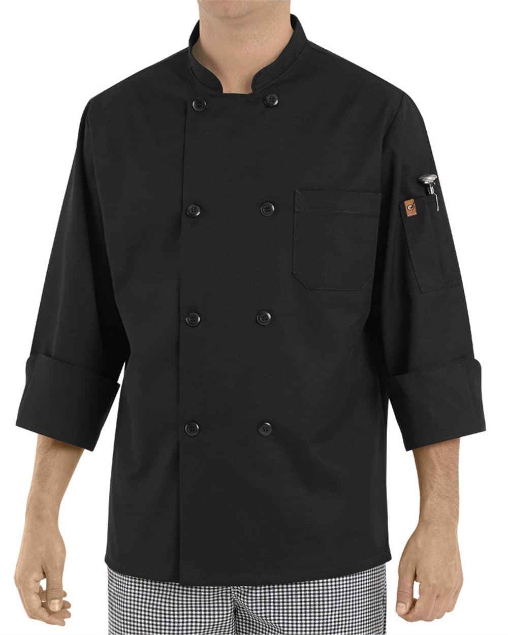 Chef Designs Black Traditional Chef Coat - Image 1