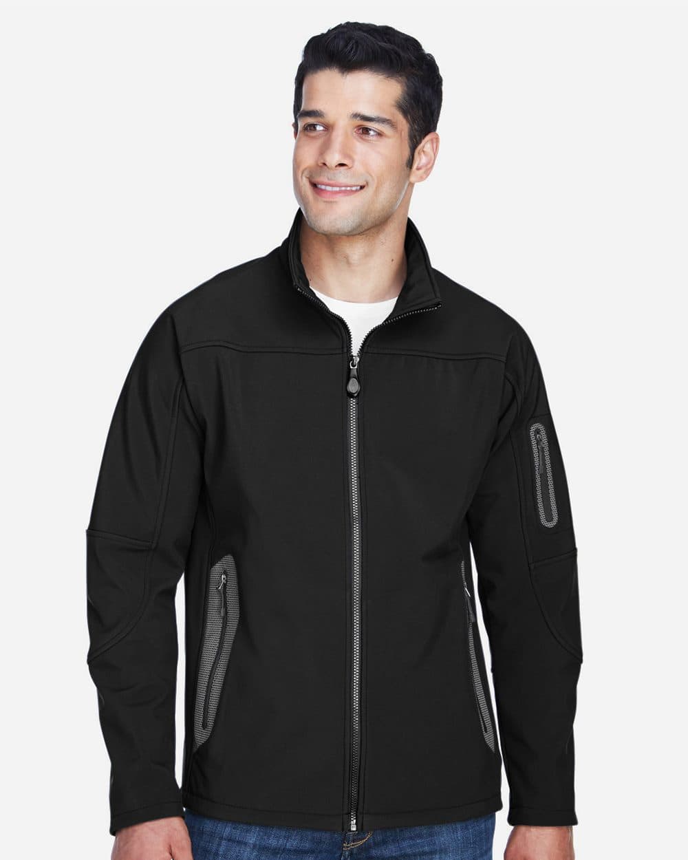 North End Men's Three Layer Fleece Bonded Shell Technical Jacket - Image 1