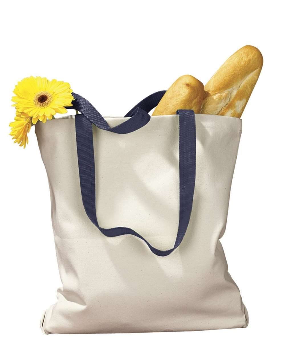 BAGedge Canvas Tote with Contrast-Color Handles - Image 1
