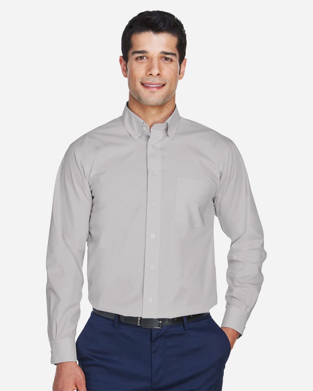 Devon & Jones Men's Crown Collection® Broadcloth Woven Dress Shirt - Image 1