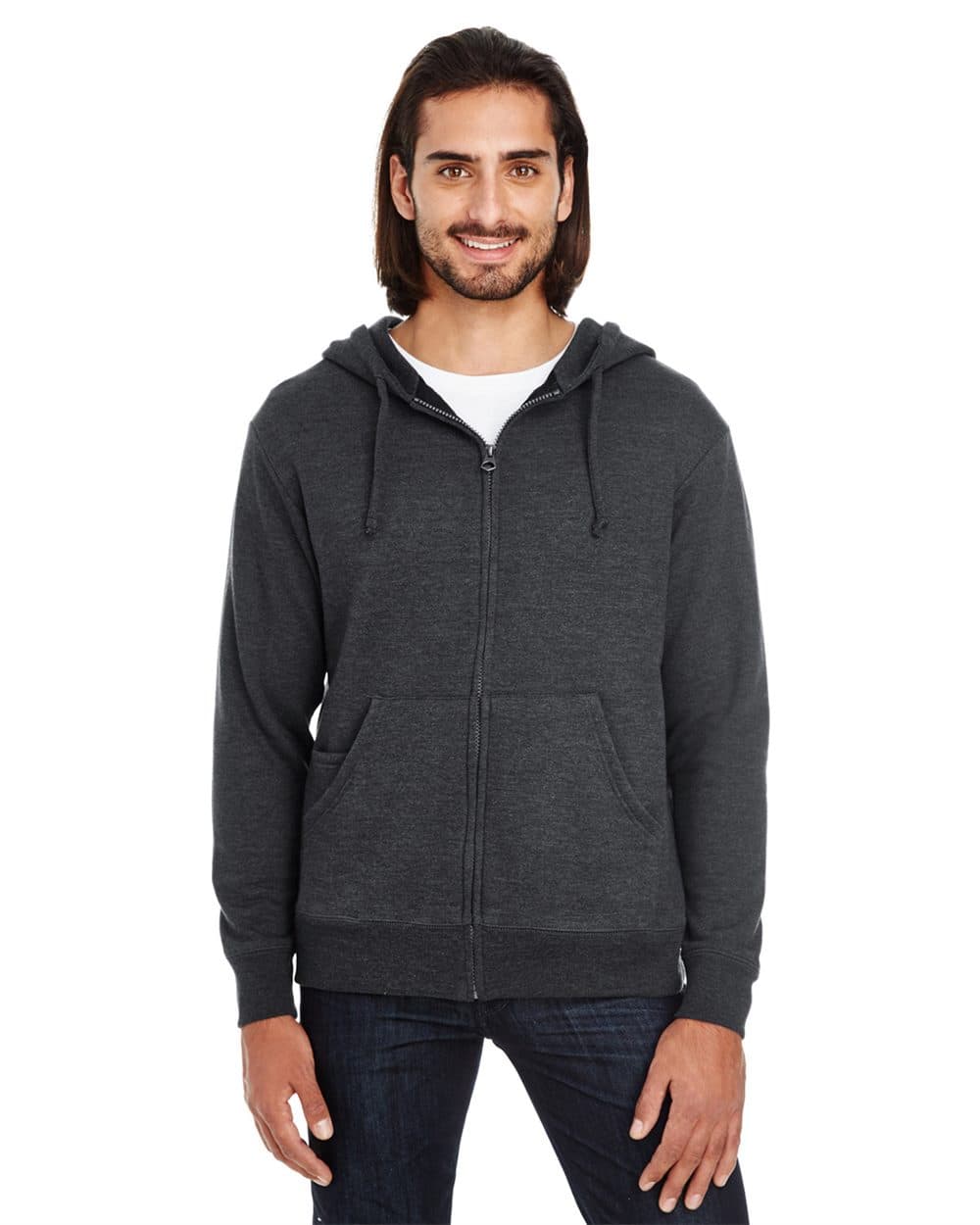 Threadfast Apparel Unisex Tri-Blend French Terry Full-Zip - Image 1
