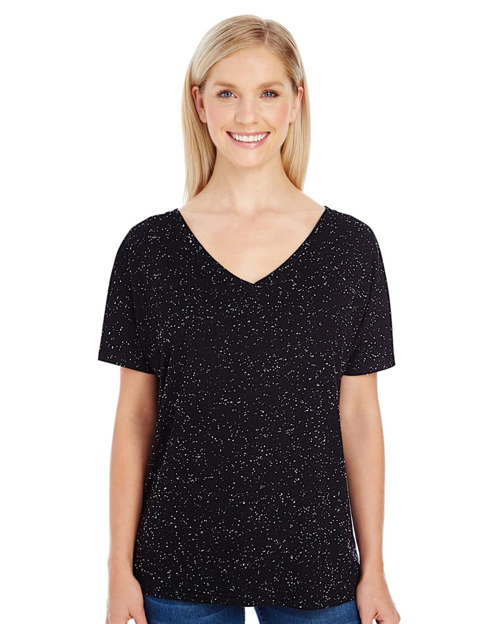 Threadfast Apparel Women's Tri-Blend Fleck V-Neck T-Shirt - Image 1