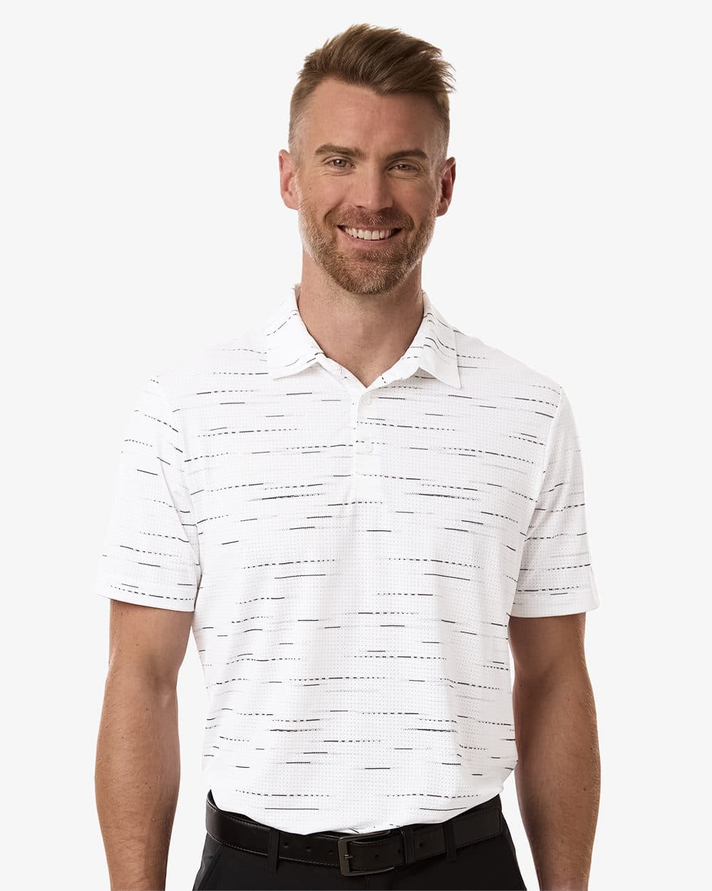 Adidas Men's Ultimate365 Mesh Glimmer Print Polo - Image 1