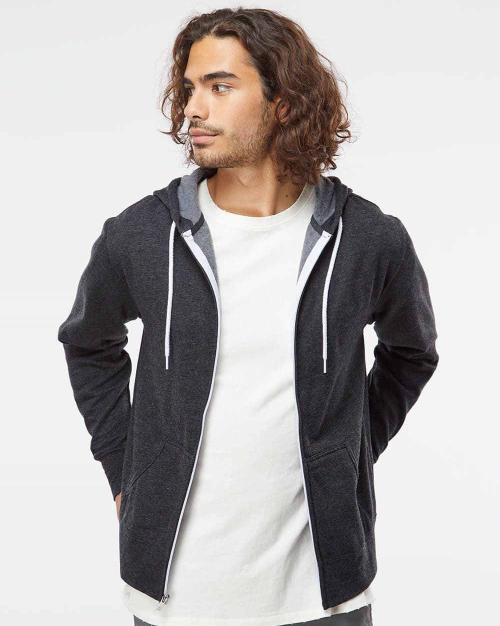 Independent Trading Co. Unisex Lightweight Full-Zip Hooded Sweatshirt - Image 1