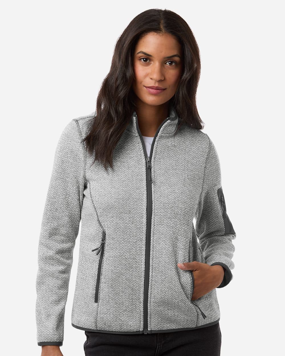 North End Women's Jasper Full-Zip Fleece Jacket - Image 1