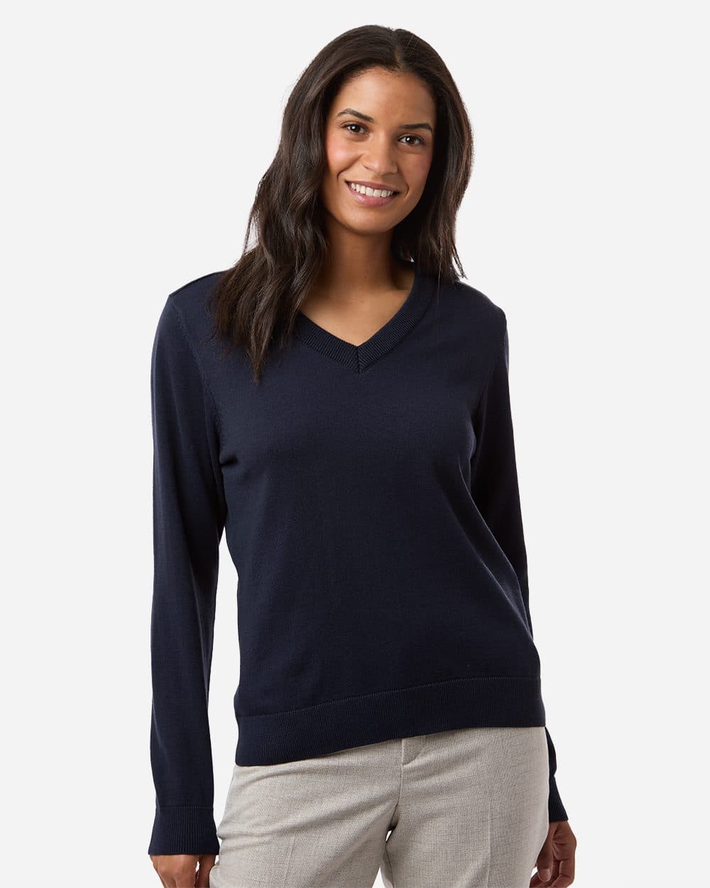 Devon & Jones Women's New Classics V-Neck Sweater - Image 1