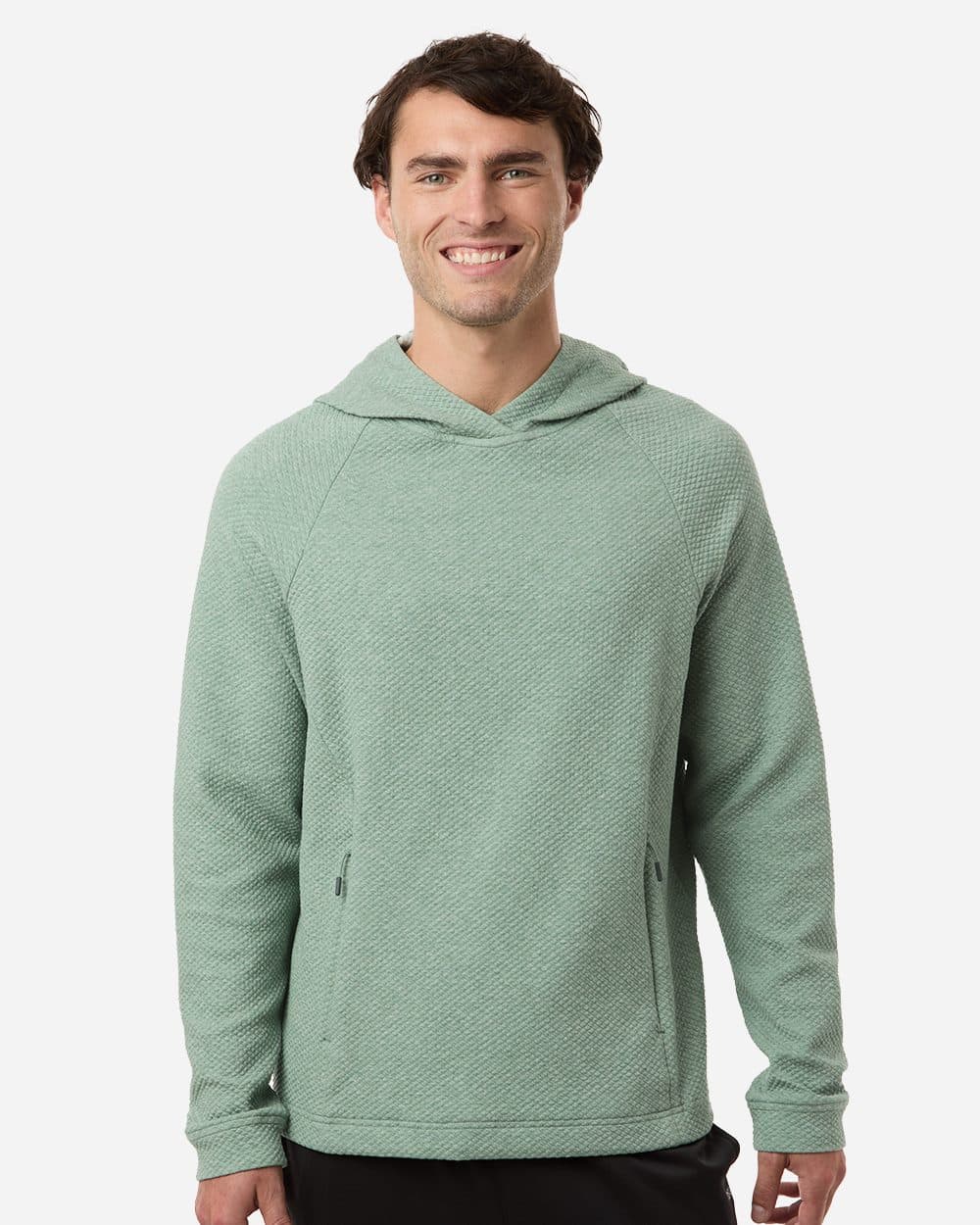 North End Men's Spirit Textured Hooded Pullover - Image 1