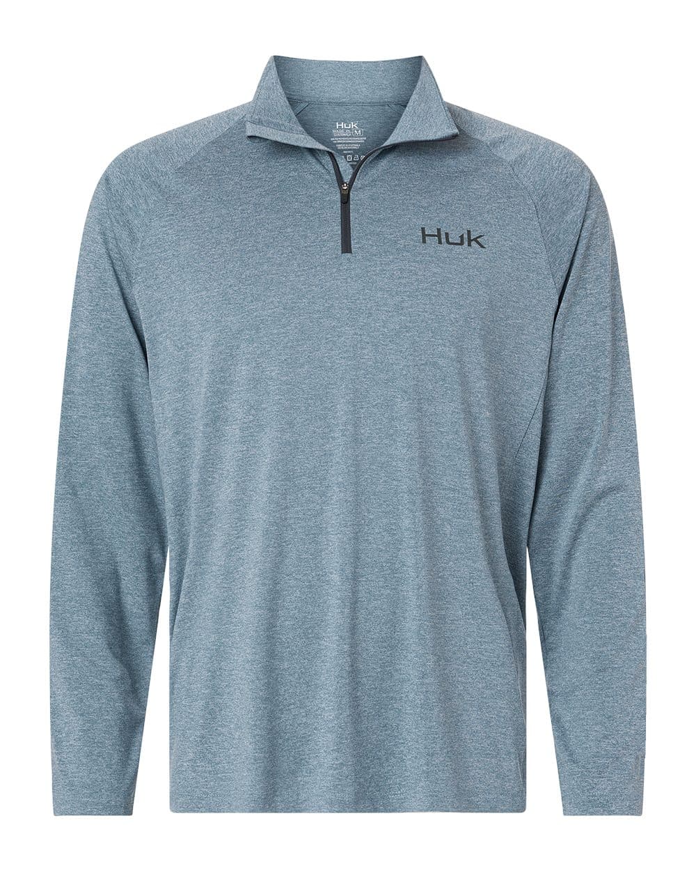HUK Men's Airweight Heather Quarter-Zip Pullover - Image 1