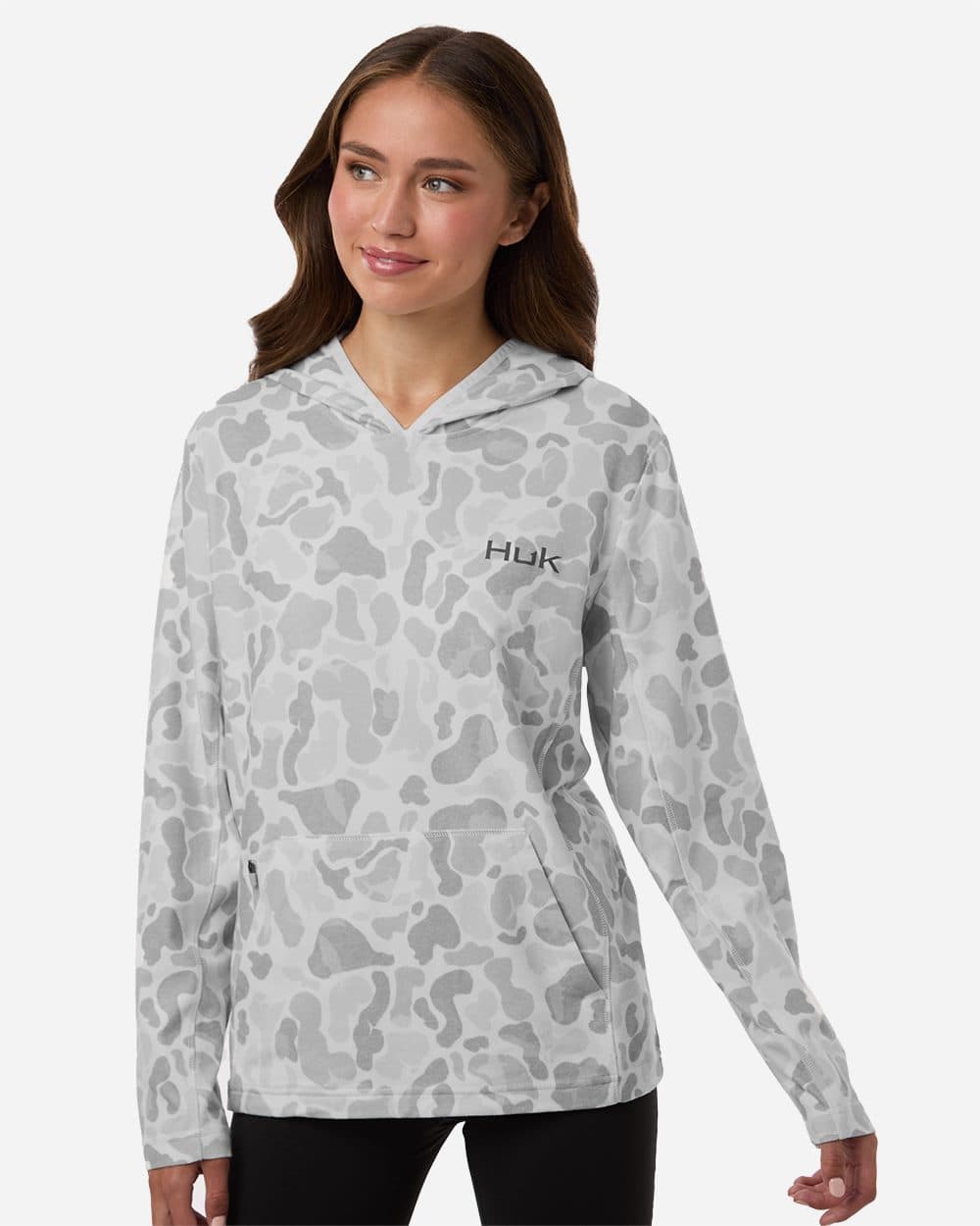 HUK Women's Coldfront+ KC Print Hooded Sweatshirt - Image 1