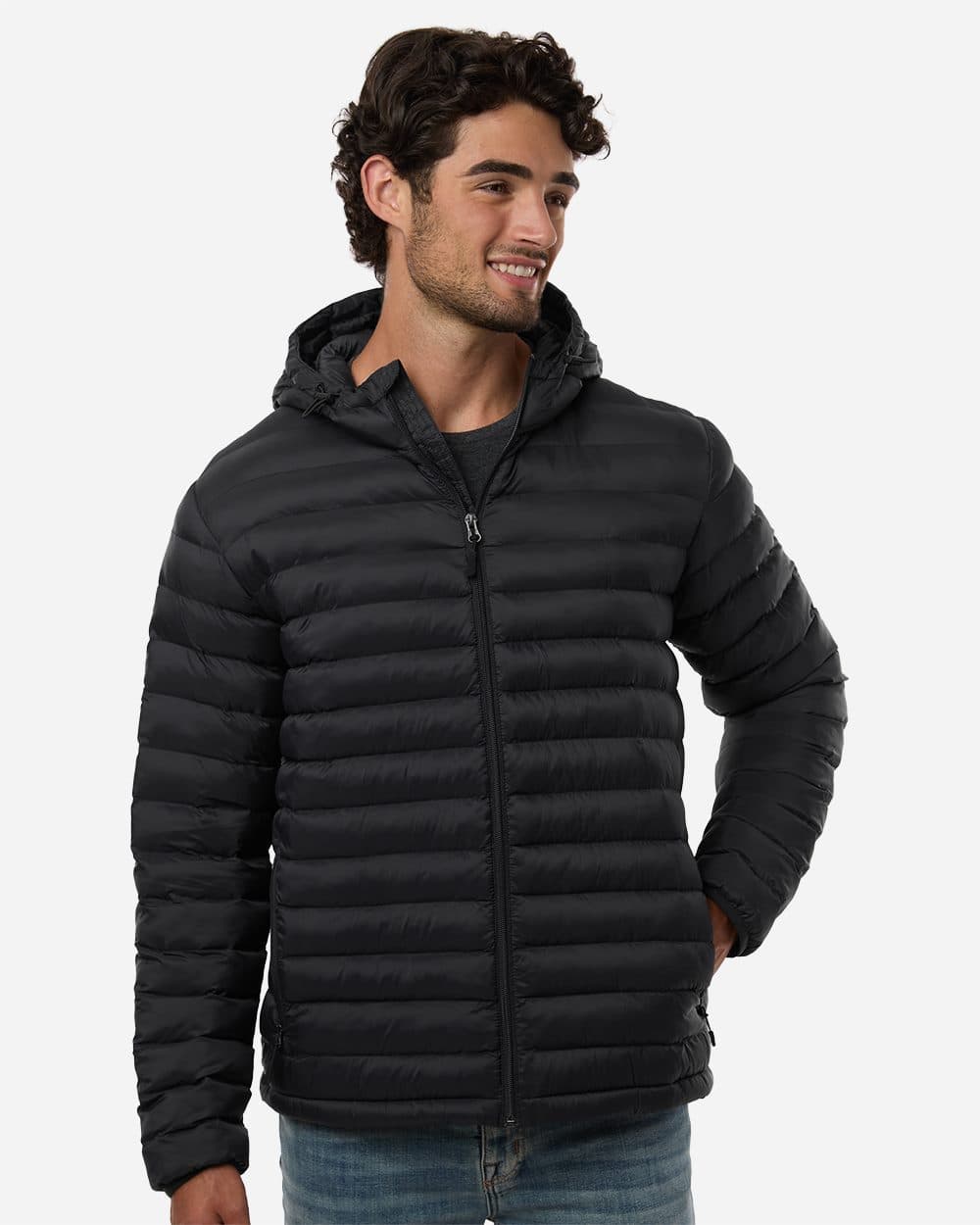 Weatherproof Men's Lightweight Poly-filled Hooded Puffer Jacket - Image 1