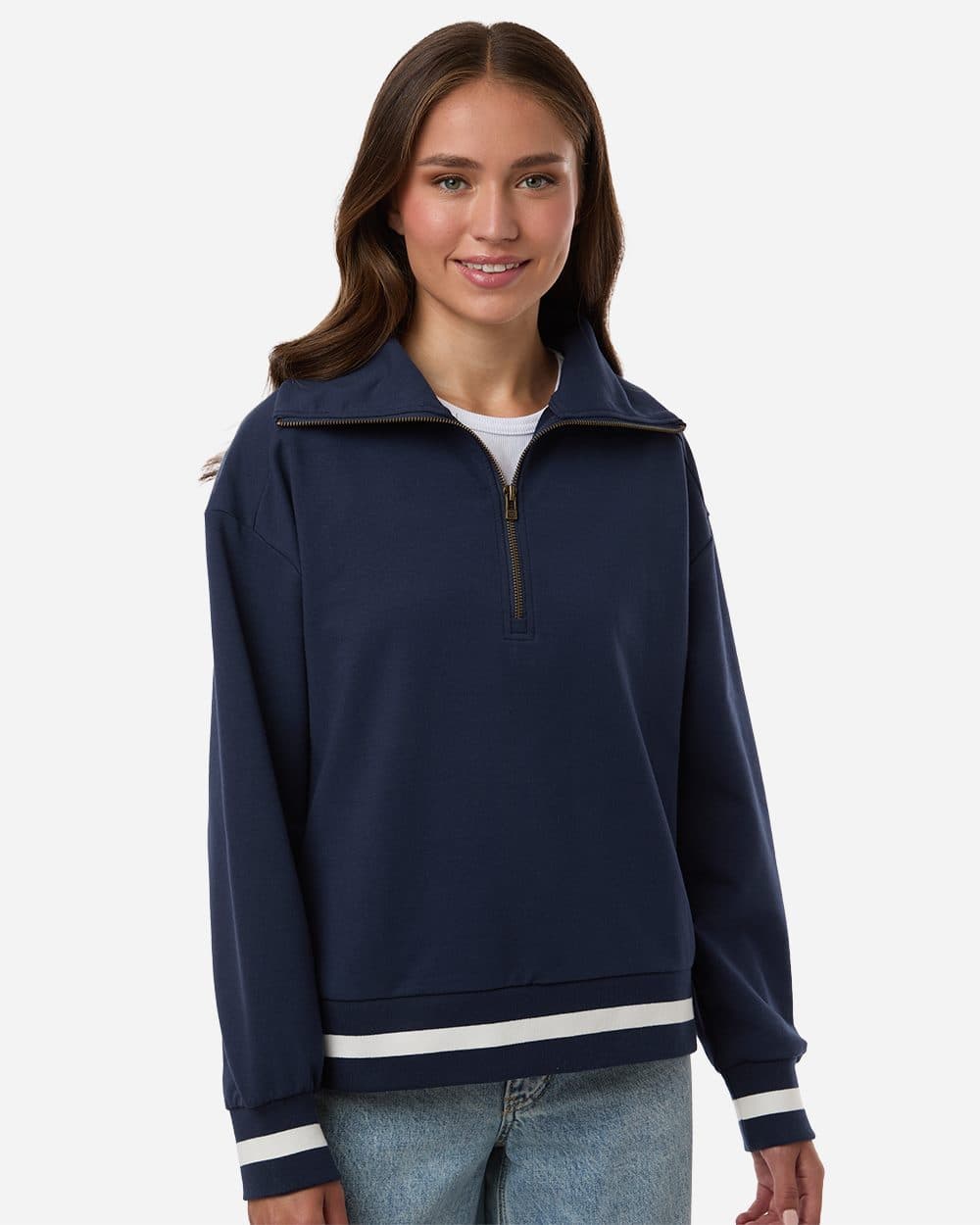 Holloway Women's Heritage Prep Quarter-Zip Pullover - Image 1
