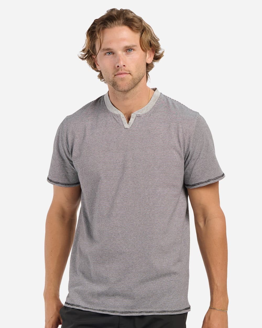 Boxercraft Men's Striped V-Notch T-Shirt - Image 1