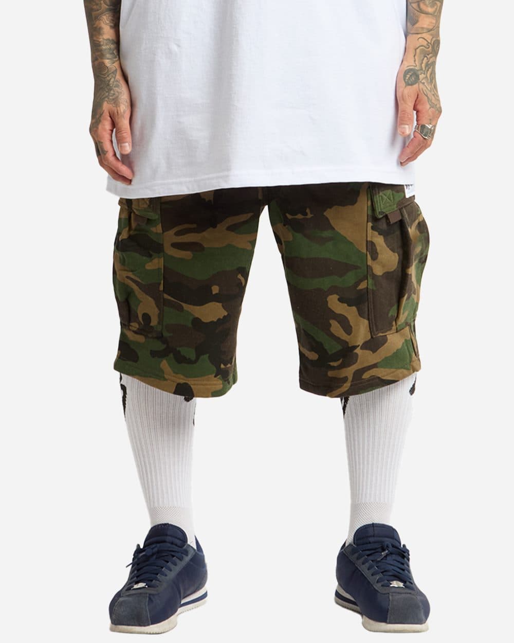 Shaka Wear Unisex Fleece Cargo Shorts - Image 1