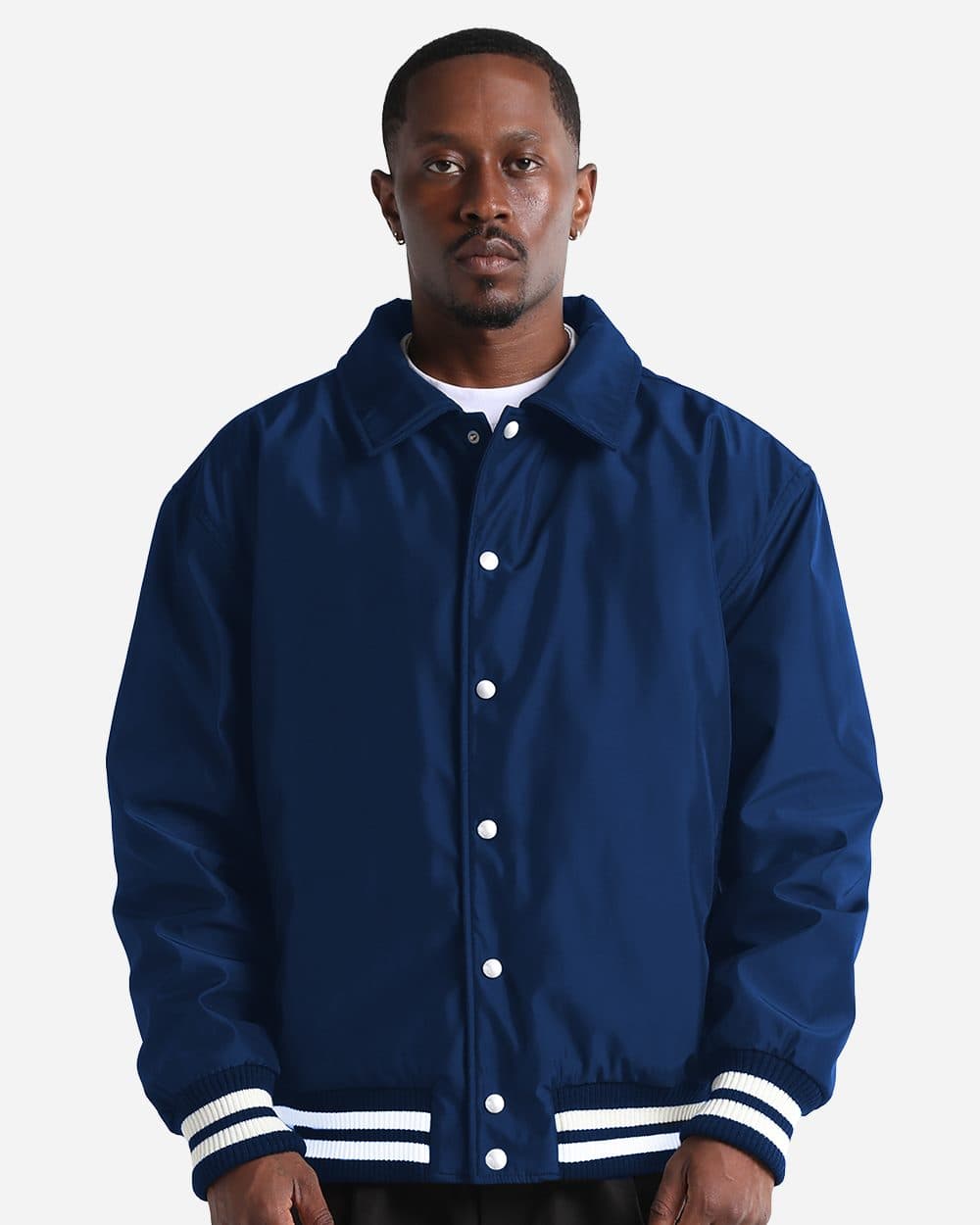 Shaka Wear Unisex Collared Varsity Jacket - Image 1