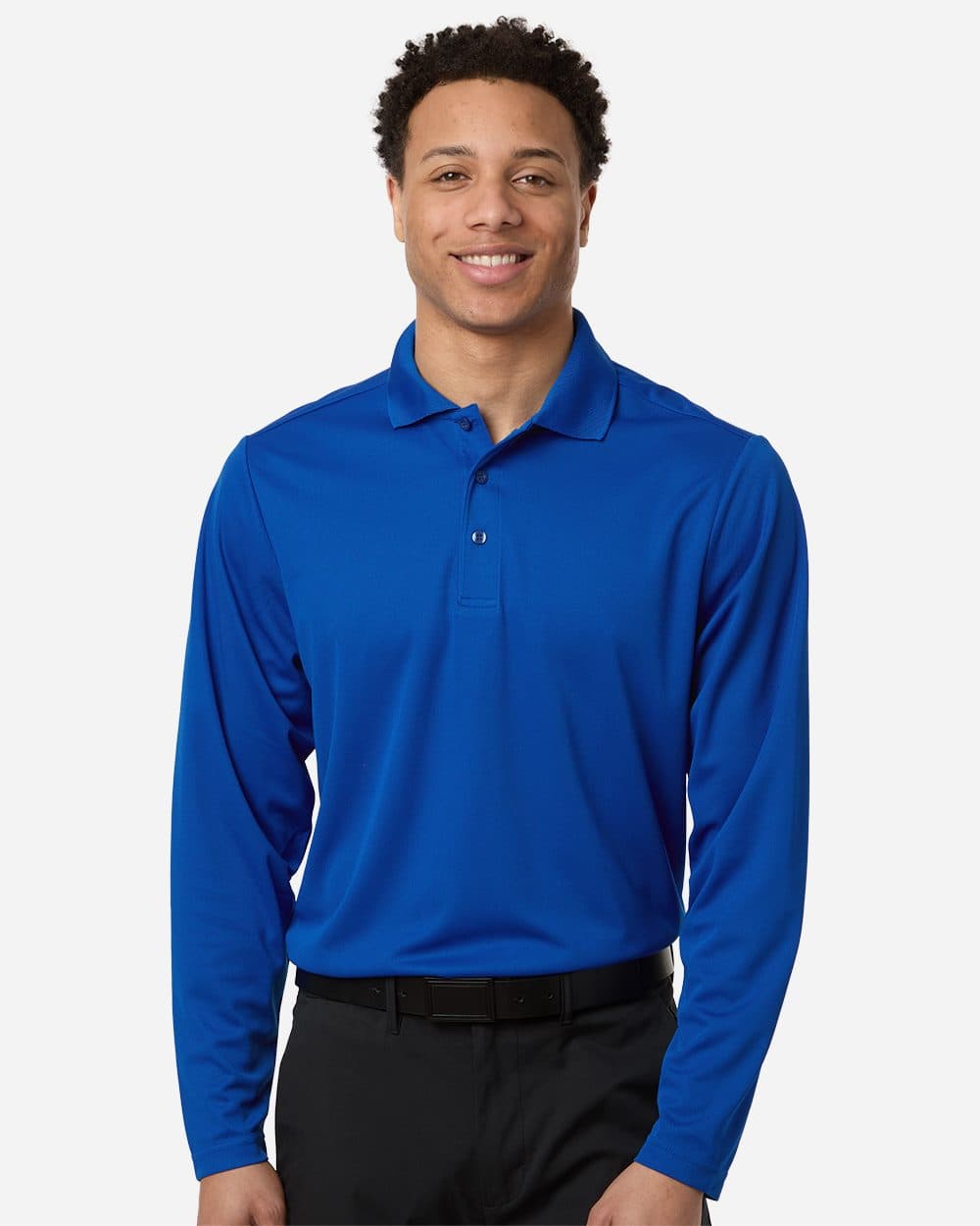 CORE365 Men's Nova Performance Long Sleeve Pique Polo - Image 1