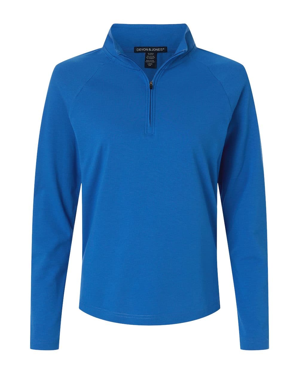 Devon & Jones Women's Seaton Pebble Textured Quarter-Zip Pullover - Image 1