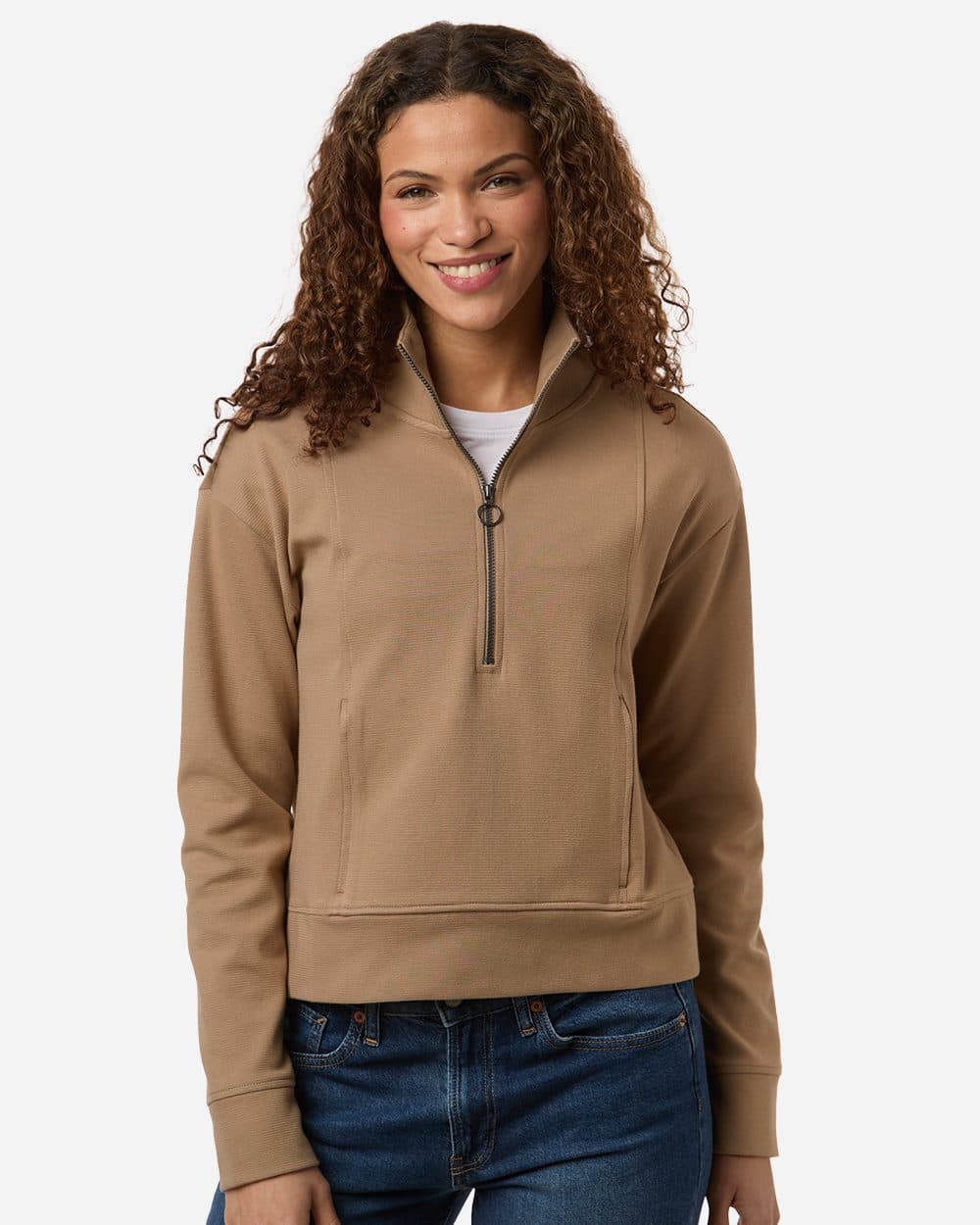 North End Women's Mantra Half-Zip Ottoman Pullover - Image 1