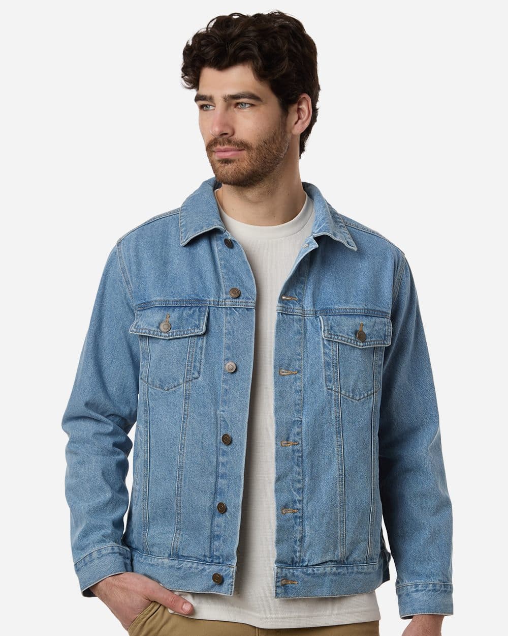Harriton Unisex Cooper Denim Jacket - Image 1