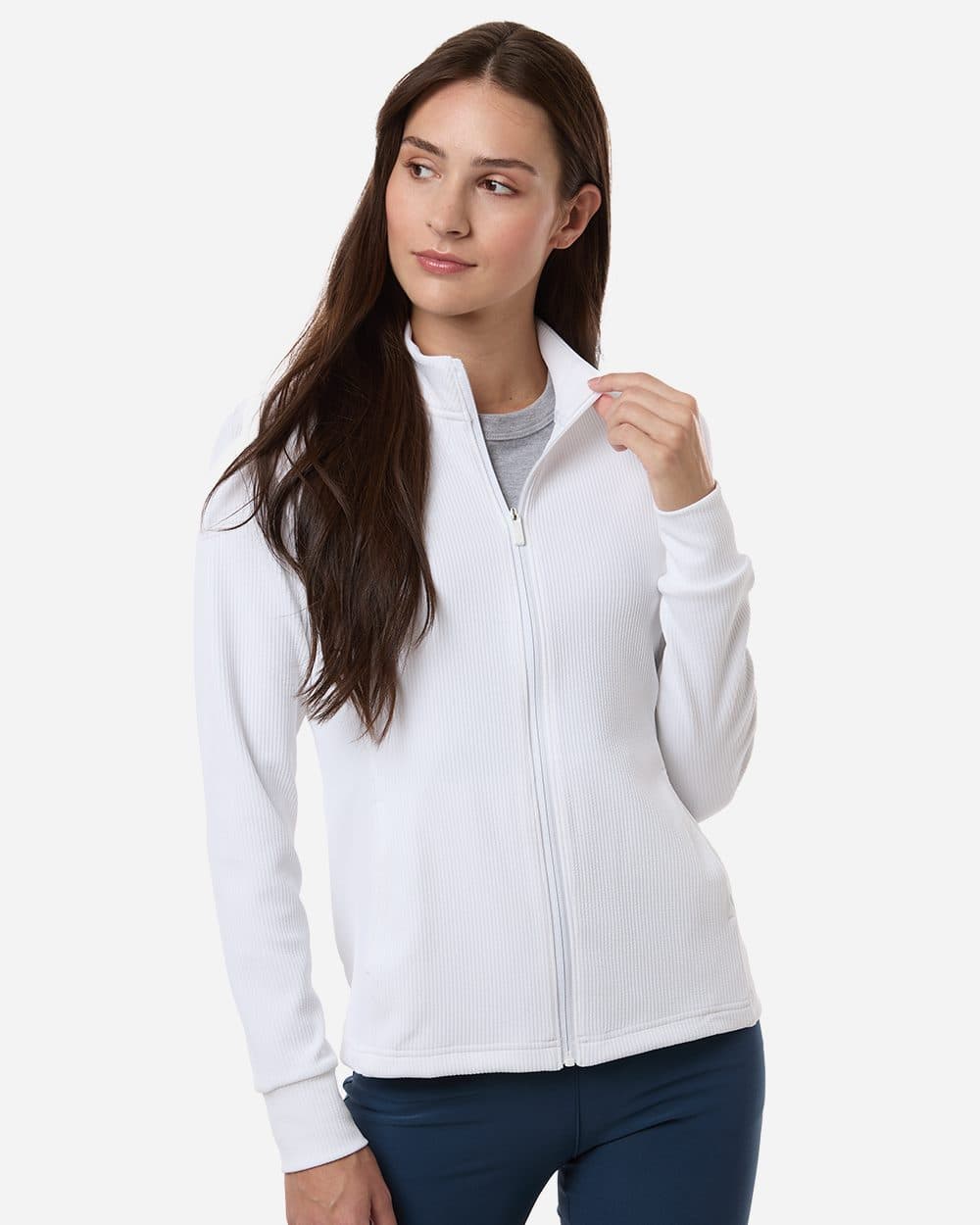 Adidas Women's Performance Textured Full-Zip Jacket - Image 1