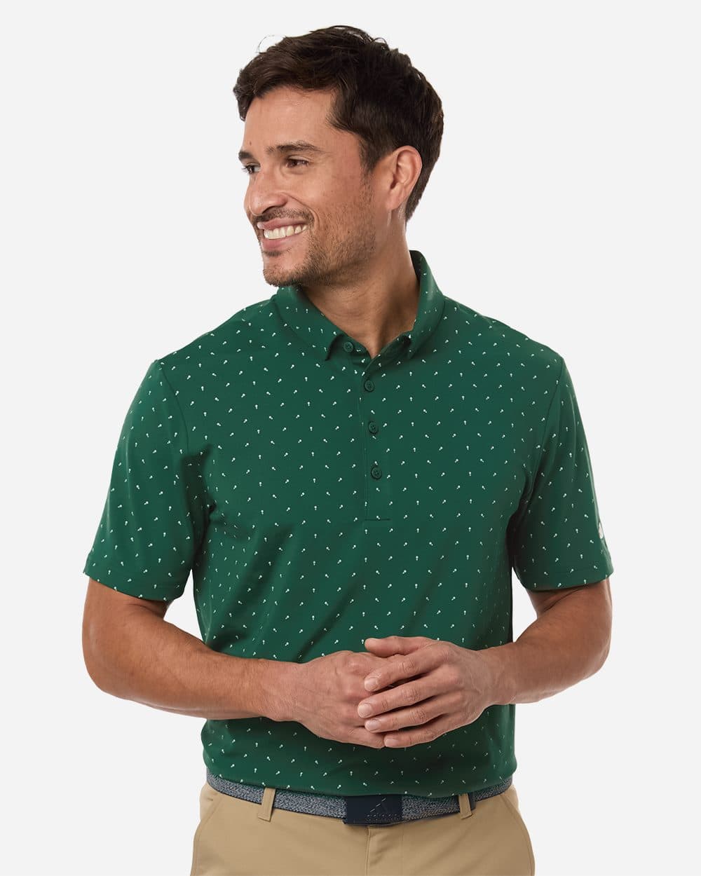 Adidas Men's Ultimate365 Micro Print Polo - Image 1