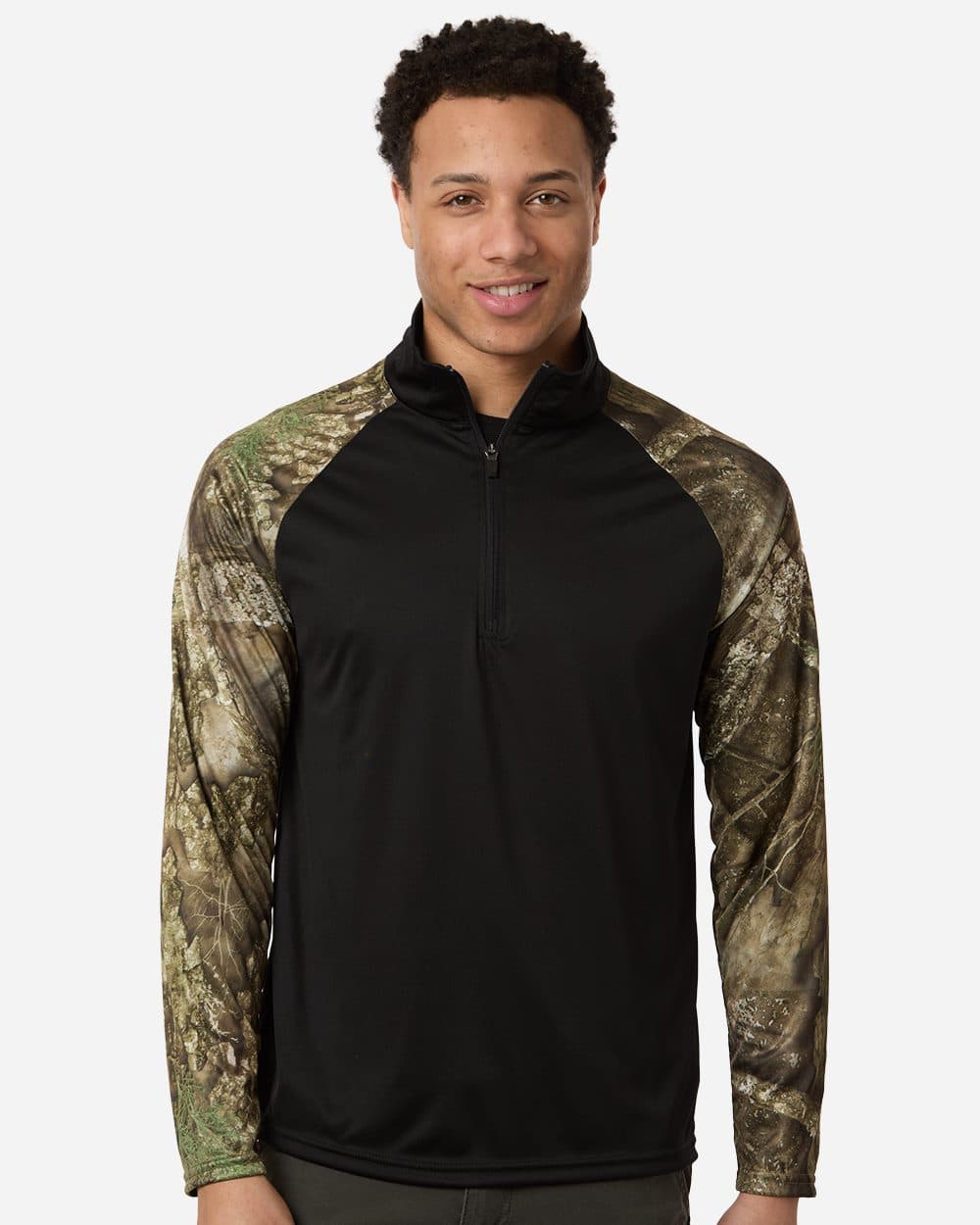 RealTree Unisex Realtree® Performance Colorblocked Quarter-Zip Pullover - Image 1