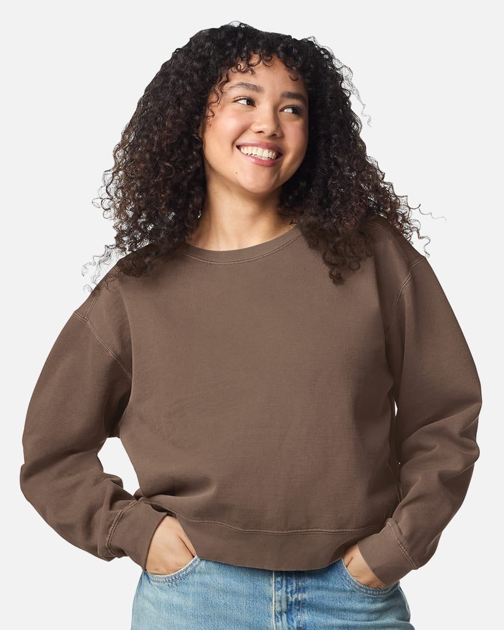 Comfort Colors Women's Garment-Dyed Mid-Length Crewneck Sweatshirt - Image 1